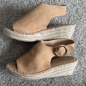 Catherine Malandrino Tan Espadrille Slingback Sandals